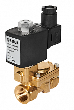 Клапан соленойдный (электромагнитный), непрямого действия, НО, 220 В, G 1